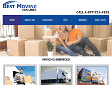 Tablet Screenshot of bestmovingvanlines.com